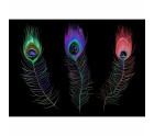 Bandeja DKD Home Decor 8424001892549 48 x 38 x 7 cm Negro Multicolor PVC