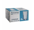 Vaso Arcoroc Conique Transparente Vidrio (6 Unidades) (8 cl)