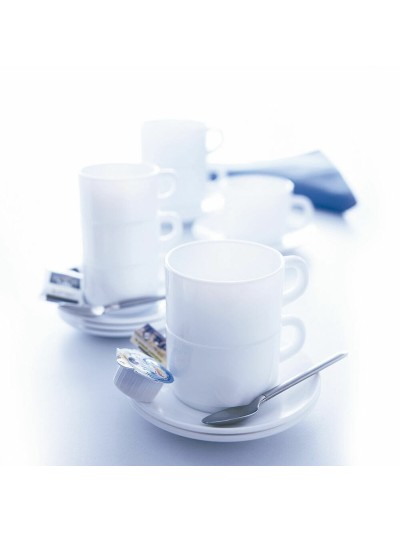 Assiette Luminarc Apilable Blanc verre Ø 14 cm (6 Unités) (Pack 6x)