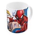 Taza Mug Spider-Man Great power Azul Rojo Cerámica 350 ml