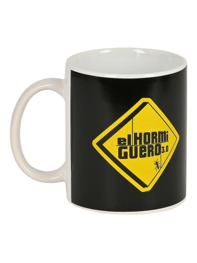 Taza Mug El Hormiguero Blanco Cerámica Negro (350 ml)