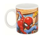 Taza Mug Spider-Man Great power Azul Rojo Cerámica 350 ml