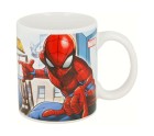 Taza Mug Spider-Man Great power Azul Rojo Cerámica 350 ml