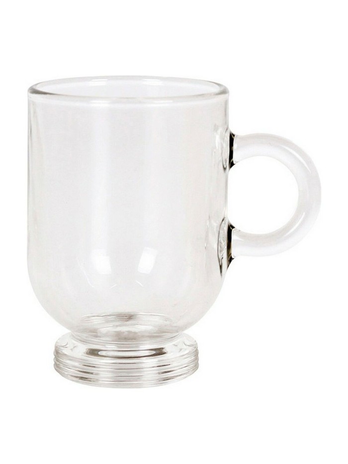 Juego de 6 Tazas de Café Royal Leerdam Sentido Expresso Transparente Acero Inoxidable Cristal 80 ml 6 Piezas (6 Unidades)