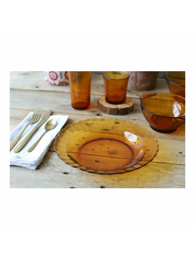 Flat Plate Duralex Picardie Crystal Amber ø 26 x 2 cm