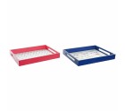 Snack tray DKD Home Decor Blue Coral MDF Wood Mediterranean 40 x 30 x 5 cm (2 Units)