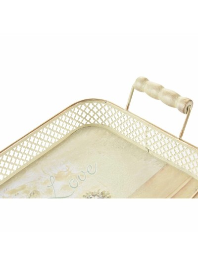 Set of trays DKD Home Decor Pink Metal Aluminium 8 cm 40 x 21 x 8 cm (3 Units)