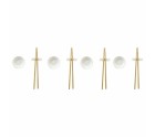 Set de Sushi DKD Home Decor Bambú Gres Blanco Natural Oriental 27,3 x 20,3 x 2,5 cm (12 Unidades)