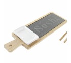 Set de Sushi DKD Home Decor Bambú Pizarra Natural Oriental 28 x 9 x 2 cm (3 Piezas) (6 Piezas)
