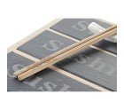 Set de Sushi DKD Home Decor Bambú Pizarra Negro Natural Oriental 25 x 19 x 3 cm
