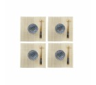 Set de Sushi DKD Home Decor 14,5 x 14,5 x 31 cm Azul Gres Oriental (16 Piezas)