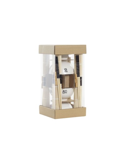 Sushi Set DKD Home Decor Bamboo Stoneware White Oriental 14,5 x 14,5 x 31 cm (16 Pieces)