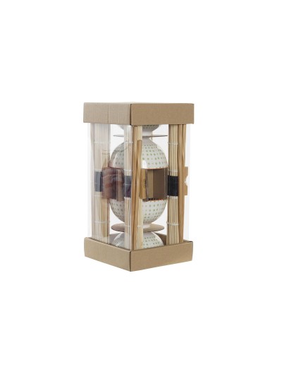 Set de sushi DKD Home Decor 14,5 x 14,5 x 31 cm Bleu Blanc Grès Oriental (16 Pièces)