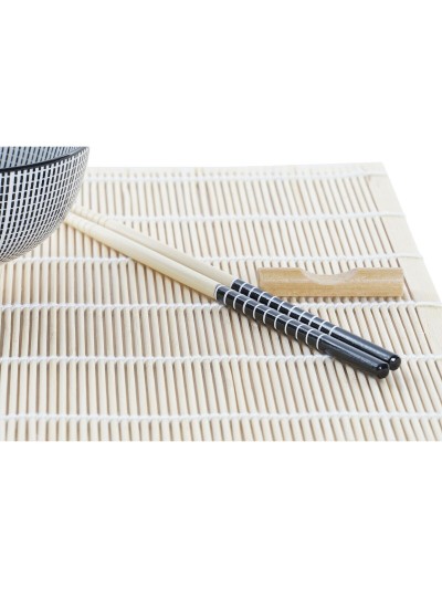 Sushi Set DKD Home Decor 14,5 x 14,5 x 31 cm Black Stoneware Oriental (16 Pieces)