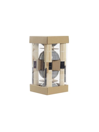 Sushi Set DKD Home Decor 14,5 x 14,5 x 31 cm Black Stoneware Oriental (16 Pieces)