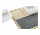 Appetizer Set DKD Home Decor Tapas Bamboo Stoneware Board 3 Pieces 31 x 20 x 5 cm