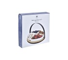 Set de Aperitivo DKD Home Decor Blanco/Negro Metal Bambú Gres Loft 4 Piezas 21,5 x 21,5 x 14 cm