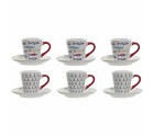Cup DKD Home Decor Multicolour Metal Stoneware 130 ml
