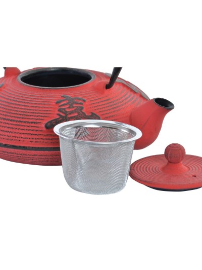 Teapot DKD Home Decor Red 800 ml