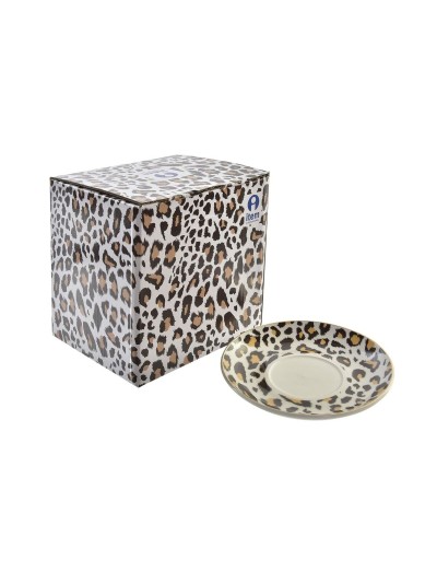 Tetera DKD Home Decor Leopardo Cristal Porcelana Marrón Transparente Blanco (2 Unidades)