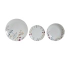 Service de Vaisselle DKD Home Decor Multicouleur Porcelaine Fleurs 27 x 27 x 3 cm 18 Pièces (18 pcs)