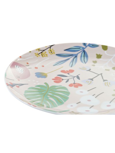 Service de Vaisselle DKD Home Decor Multicouleur Porcelaine Fleurs Urbaine 27 x 27 x 3 cm 18 Pièces (18 pcs)