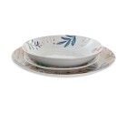 Service de Vaisselle DKD Home Decor Multicouleur Porcelaine Fleurs Urbaine 27 x 27 x 3 cm 18 Pièces (18 pcs)