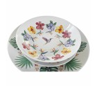 Dinnerware Set DKD Home Decor White Multicolour Porcelain Tropical 18 Pieces
