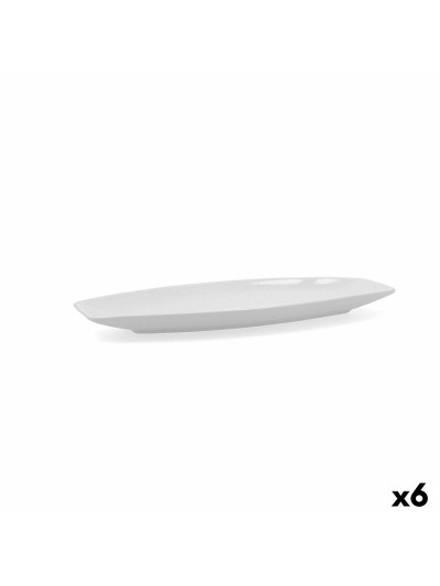 Serving Platter Quid Gastro 30 x 13 x 2,5 cm Ceramic White 6 Units (Pack 6x)