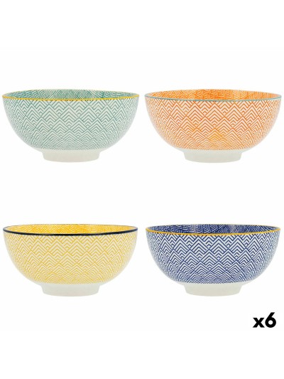 Bol Quid Pippa Cerámica (15 x 15 x 7,3 cm) (Pack 6x)