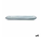Plat à Gratin Quid Boreal Bleu Céramique 28 x 14 cm (4 Unités) (Pack 4x)