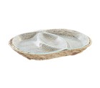 Bandeja de Aperitivos DKD Home Decor 38 x 25 x 4 cm Cristal Natural Transparente