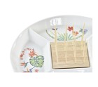 Bandeja de Aperitivos DKD Home Decor Multicolor Natural Bambú Gres Tropical 23,5 x 23,5 x 7 cm