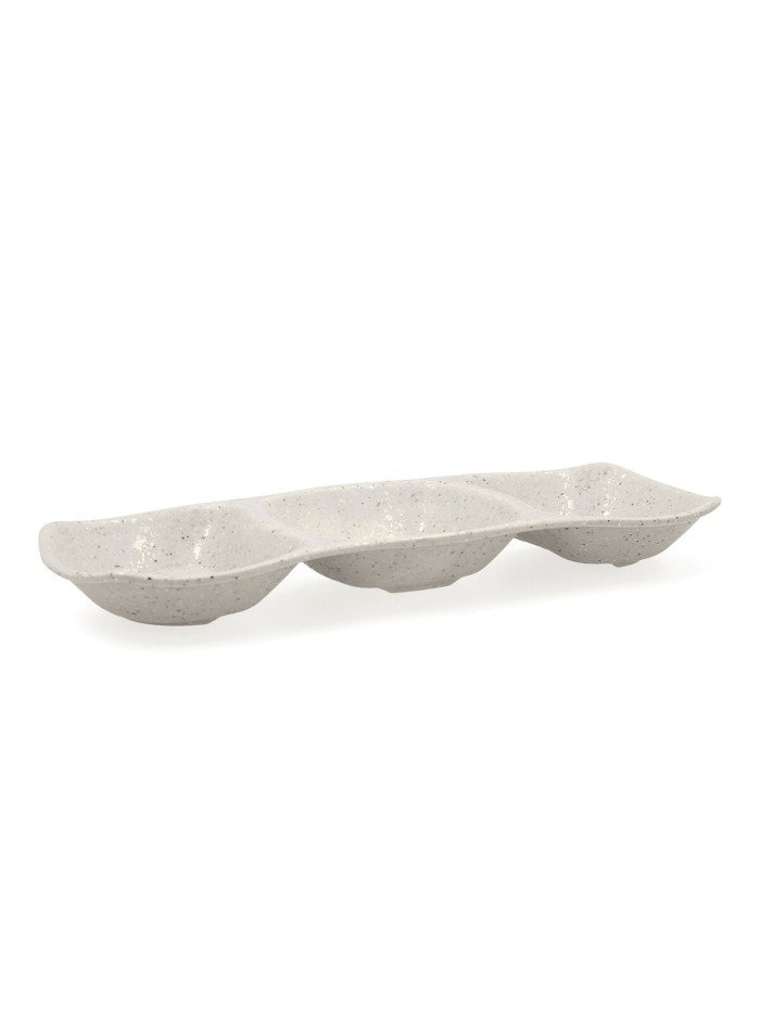 Snack tray Bidasoa Ikonic Grey Plastic Melamin 28,6 x 10,9 x 3,1 cm (12 Units) (Pack 12x)