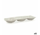 Snack tray Bidasoa Ikonic Grey Plastic Melamin 28,6 x 10,9 x 3,1 cm (12 Units) (Pack 12x)