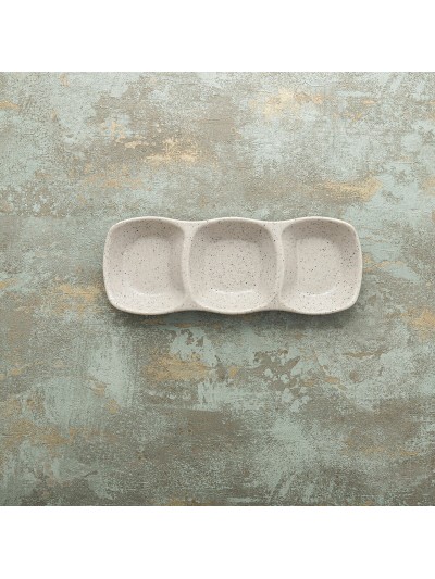 Snack tray Bidasoa Ikonic Grey Plastic Melamin 28,6 x 10,9 x 3,1 cm (12 Units) (Pack 12x)