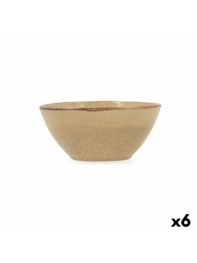 Bol Bidasoa Ikonic Cerámica Marrón (15,8 x 15 x 7 cm) (Pack 6x)