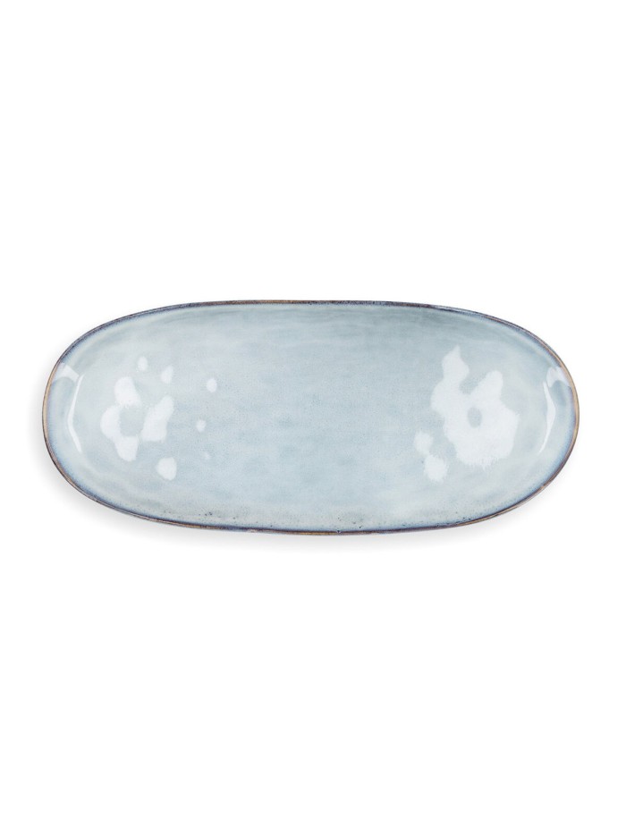 Fuente de Cocina Quid Boreal Azul Cerámica 36 x 16 cm (2 Unidades) (Pack 2x)