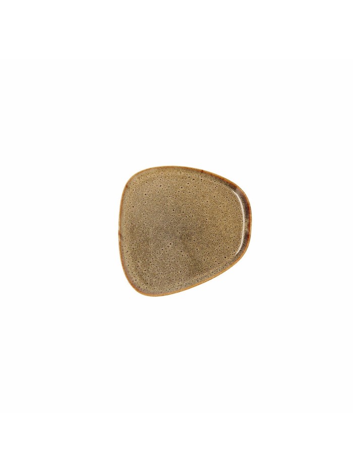 Plato Llano Bidasoa Ikonic Cerámica Marrón (14 x 13,6 x 0,8 cm) (Pack 12x)