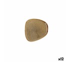 Plato Llano Bidasoa Ikonic Cerámica Marrón (14 x 13,6 x 0,8 cm) (Pack 12x)