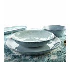 Plato Llano Quid Boreal Azul Cerámica 27 cm (4 Unidades)