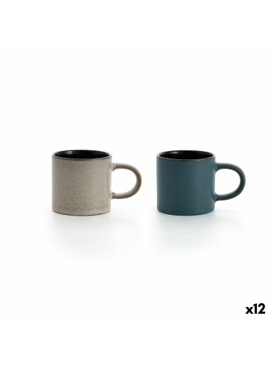 Cup Bidasoa Blue Moon Ceramic (25 cl) (Pack 12x)