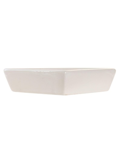 Snack tray DKD Home Decor 21,5 x 21,5 x 1 cm Beige White Stoneware Traditional