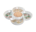 Snack tray DKD Home Decor Green 22 x 22 x 3 cm Stoneware