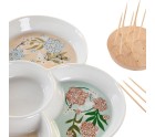 Snack tray DKD Home Decor Green 22 x 22 x 3 cm Stoneware