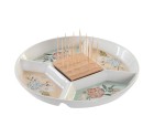Snack tray DKD Home Decor 23,5 x 23,5 x 3 cm Green Stoneware