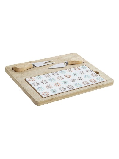Plateau apéritif DKD Home Decor 24,5 x 20 x 1,2 cm Multicouleur Grès