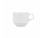Teacup Bidasoa Glacial White Ceramic 250 ml (6 Units) (Pack 6x)