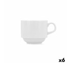 Tasse à infusion Bidasoa Glacial Blanc Céramique 250 ml (6 Unités) (Pack 6x)