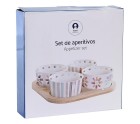 Bandeja de Aperitivos DKD Home Decor 19,7 x 19,7 x 1 cm Multicolor Gres